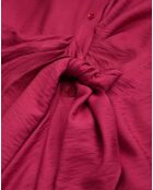 Robe courte avec drapé rose