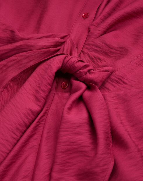 Robe courte avec drapé rose