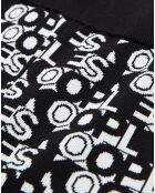 Short cycliste en maille à logo noir