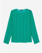 Top imprimé vert