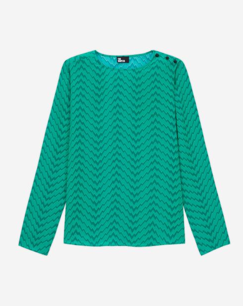 Top imprimé vert