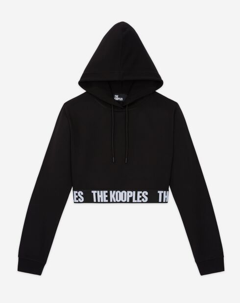 Sweat à capuche et logo noir