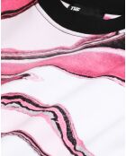 Sweat imprimé blanc/rose