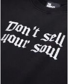 Sweat avec sérigraphie Don't sell your soul noir