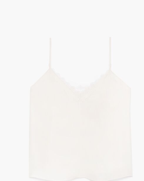 Camisole aus 100% ecrufarbener Seide