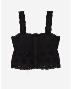 Top court en Broderie Anglaise noir