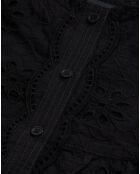 Top court en Broderie Anglaise noir