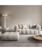 Pouf Velours Sky ivoire - 102x80x43 cm