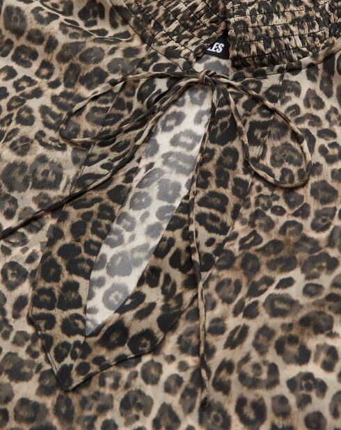 Chemisier semi transparent léopard