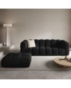 Canapé Modulaire Velours Sky 4 Places noir - 244x102x75 cm