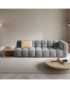 Canapé Modulable gauche en Velours Sky 4 Places gris clair - 297x102x75 cm