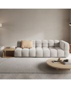 Canapé Modulable gauche en Velours Sky 4 Places ivoire - 297x102x75 cm