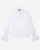 Blouse avec broderie anglaise blanche