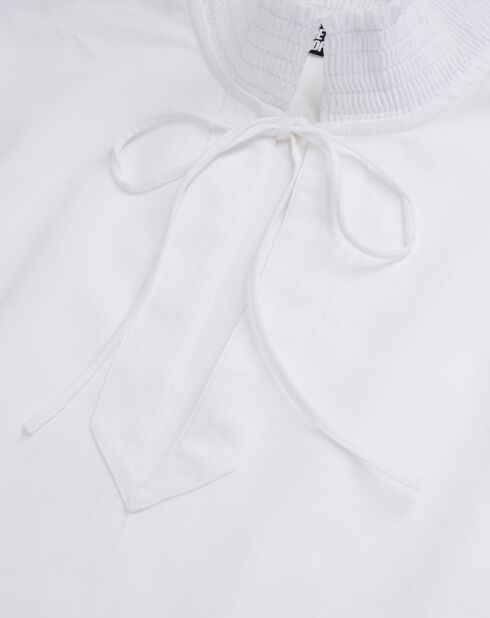 Blouse avec broderie anglaise blanche