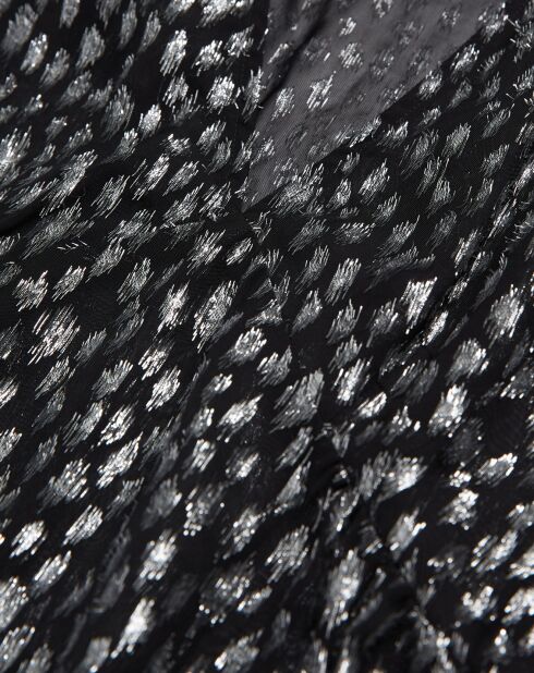 Top fluide léopard argenté