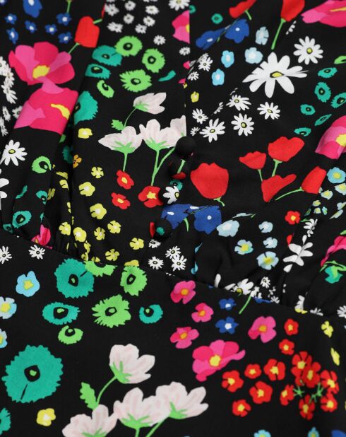 Haut imprimé avec boutonnage multicolore