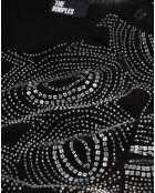 Top à strass noir