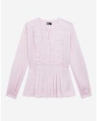 Top avec plissé rose