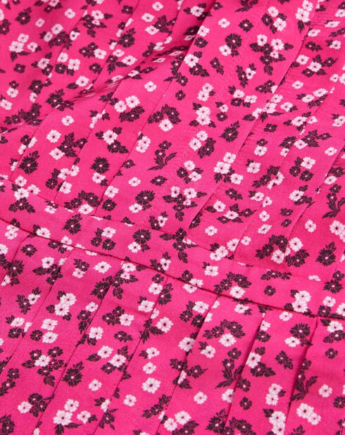 Haut imprimé avec plis rose