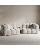 Canapé Modulaire Velours Sky 2 Places ivoire - 280x148x75 cm
