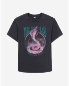 T-Shirt avec sérigraphie Cobra noir