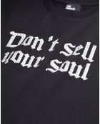 T-Shirt avec sérigraphie Don't sell your soul noir