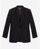 Blazer en Tweed avec détails fil noir