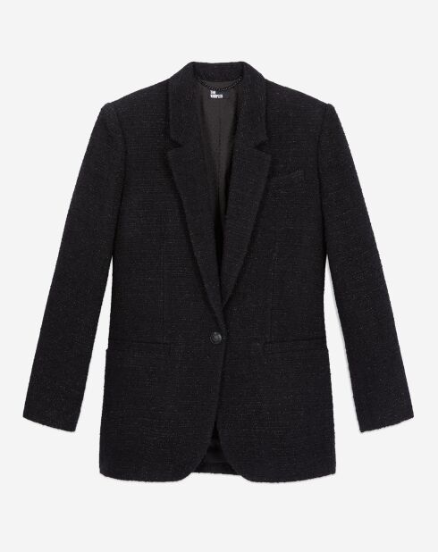 Blazer en Tweed avec détails fil noir