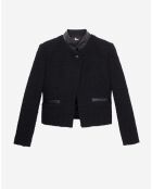 Veste courte en Tweed noire