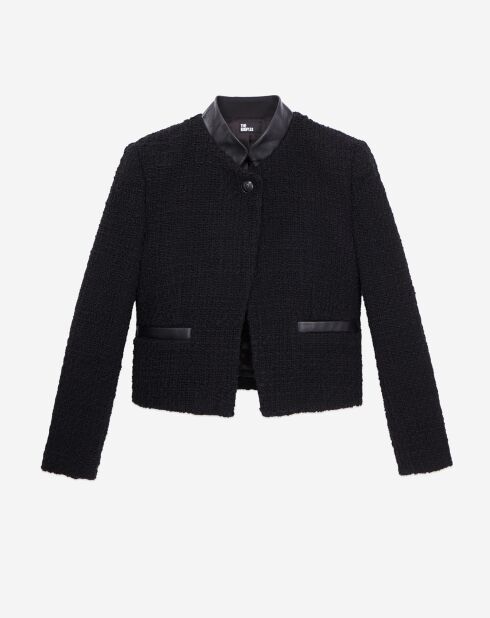 Veste courte en Tweed noire