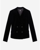 Veste tailleur courte en velours noir