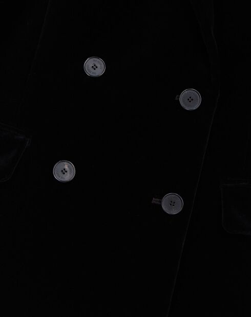 Veste tailleur courte en velours noir