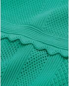 Robe longue en maille ajourée verte