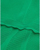 Robe courte en maille ajourée verte