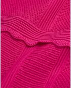 Robe courte en maille ajourée rose