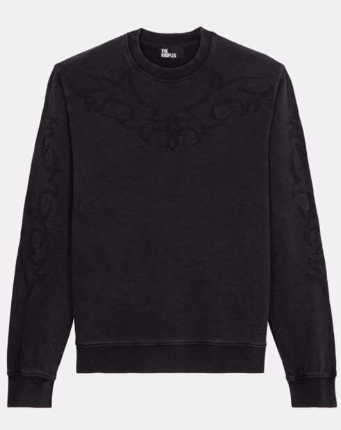 Sweat avec broderie Western noir