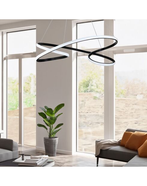 Lustre Parisienne noire - 65x65x15 cm