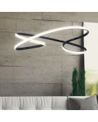 Lustre Parisienne noire - 65x65x15 cm