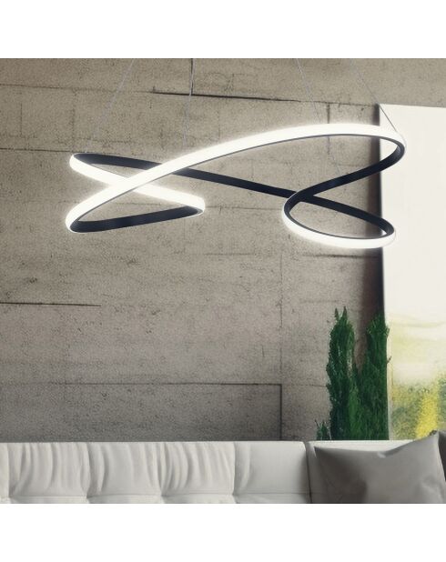 Lustre Parisienne noire - 65x65x15 cm