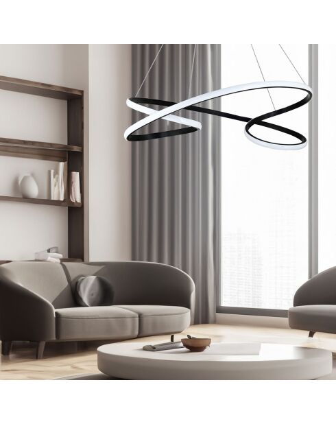 Lustre Parisienne noire - 65x65x15 cm