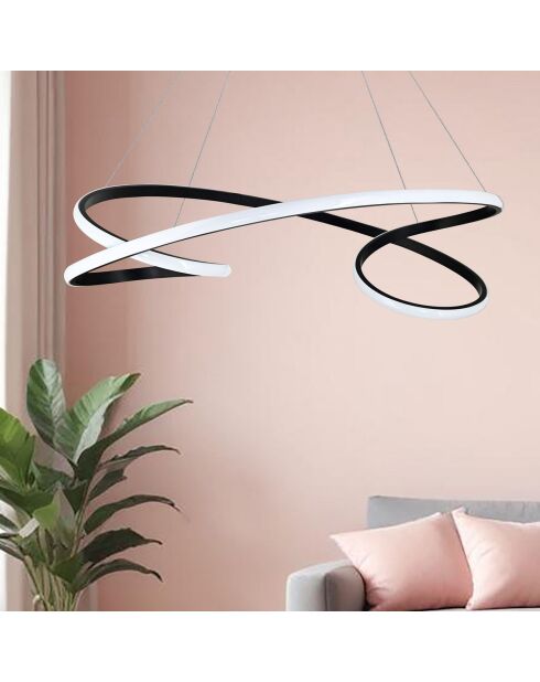 Lustre Parisienne noire - 65x65x15 cm