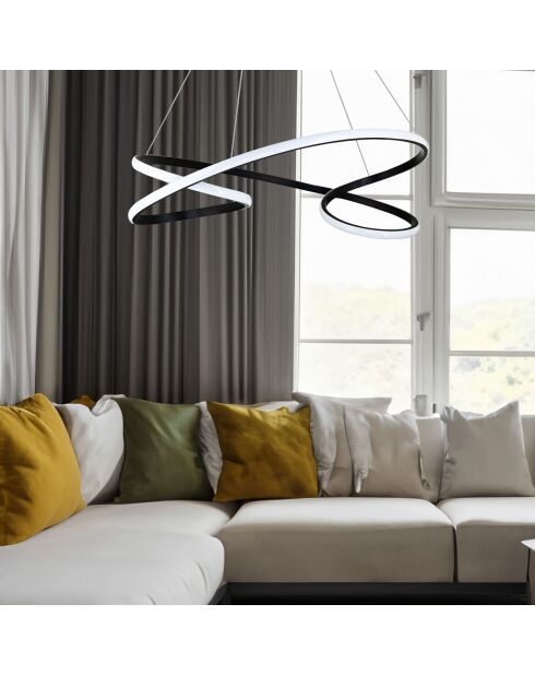 Lustre Parisienne noire - 65x65x15 cm