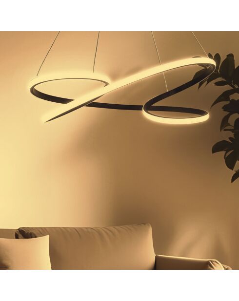 Lustre Parisienne noire - 65x65x15 cm
