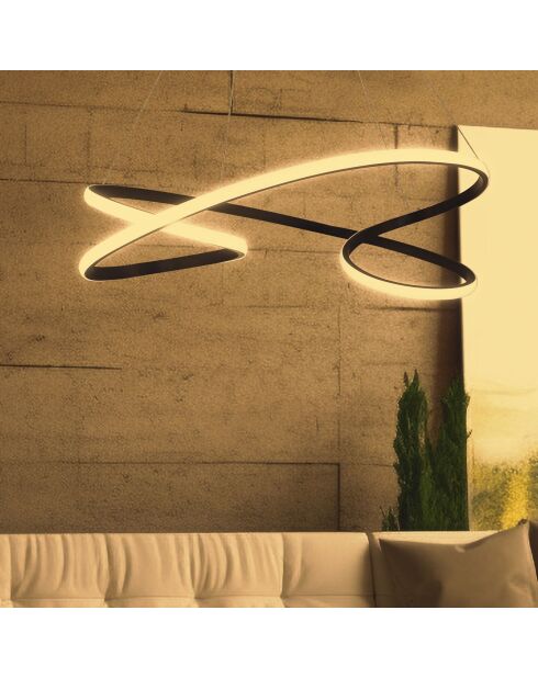 Lustre Parisienne noire - 65x65x15 cm