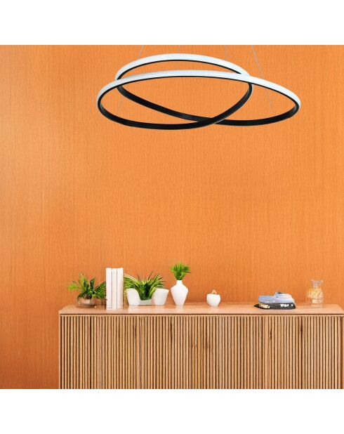 Lustre Orbit noire - 65x65x2 cm