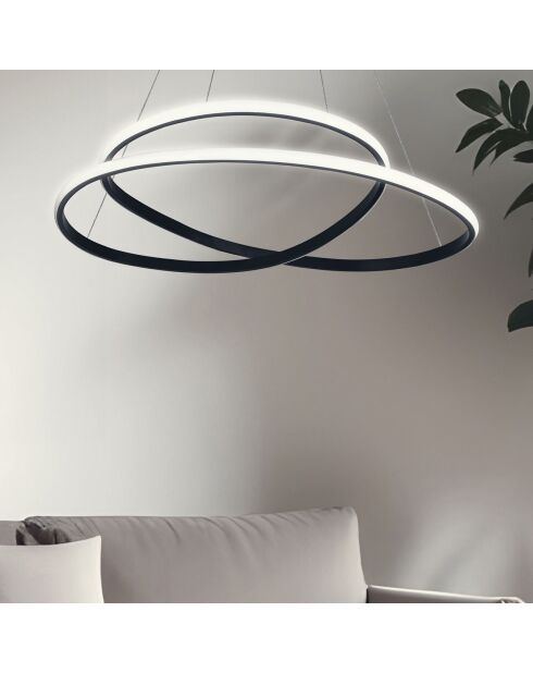 Lustre Orbit noire - 65x65x2 cm