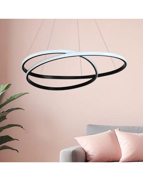 Lustre Orbit noire - 65x65x2 cm