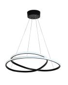 Lustre Orbit noire - 65x65x2 cm