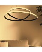 Lustre Orbit noire - 65x65x2 cm