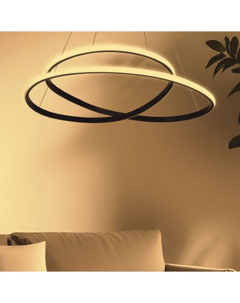 Lustre Orbit noire - 65x65x2 cm